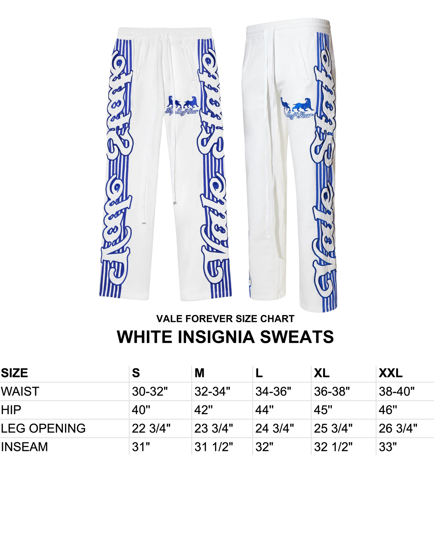 WHITE INSIGNIA SWEATS