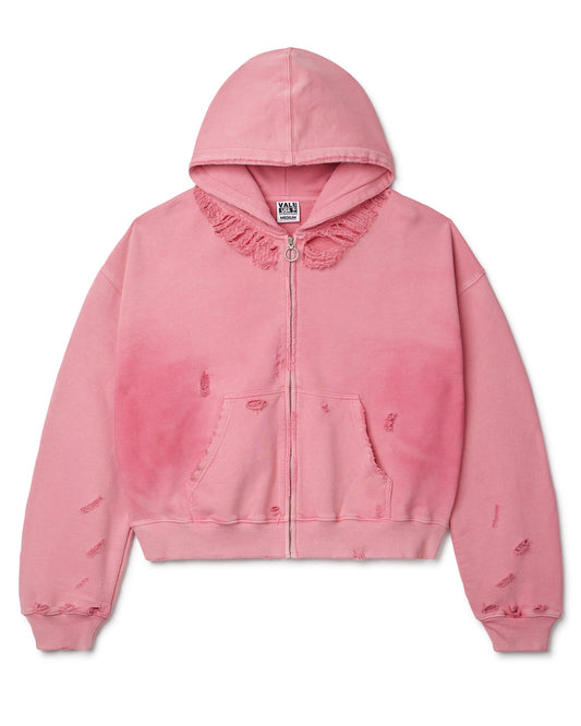 PINK BLANK ZIP UP HOODIE