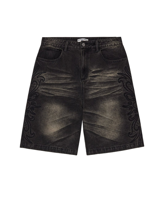 BLACK FLARE JORTS