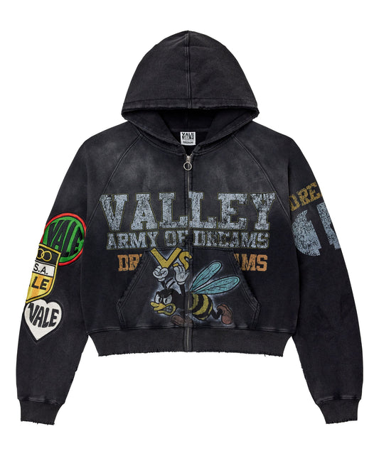 ARMY ZIP UP [BLACK]