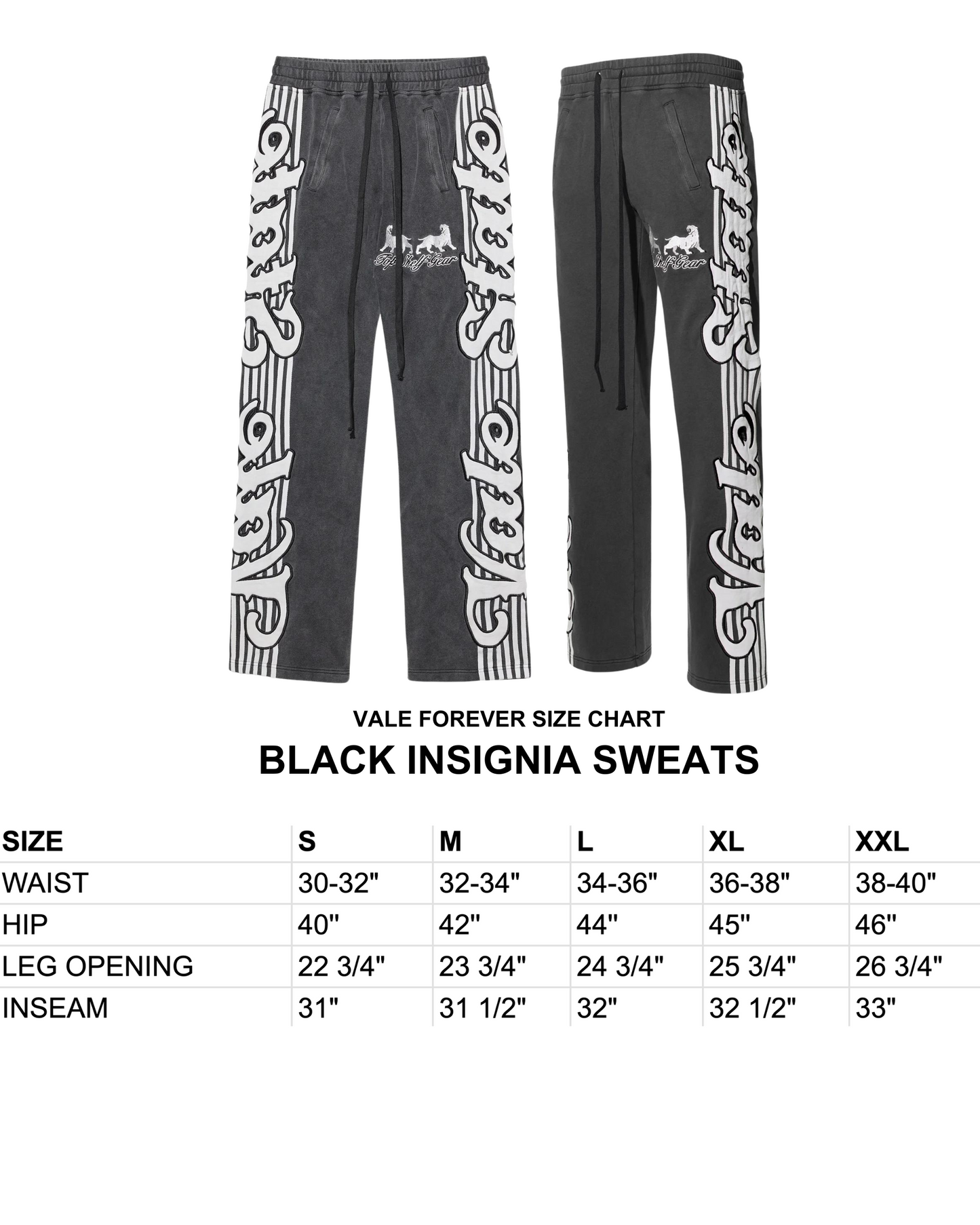 BLACK INSIGNIA SWEATS