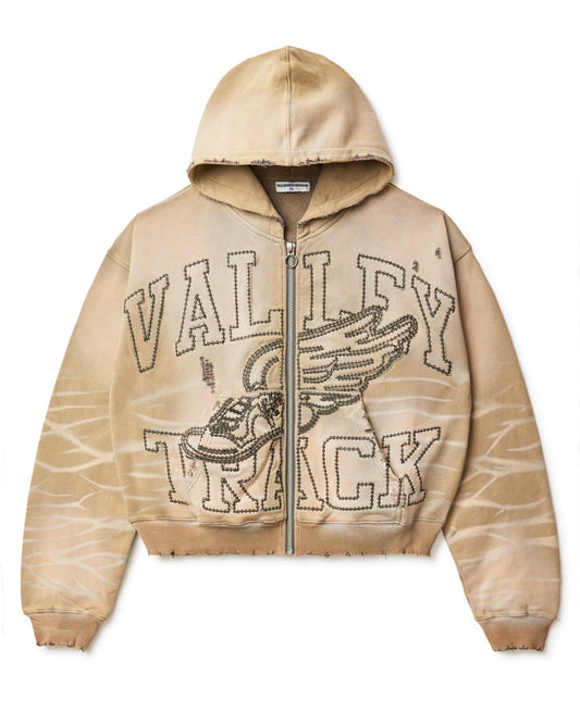 SAND GARDEN ZIP UP HOODIE