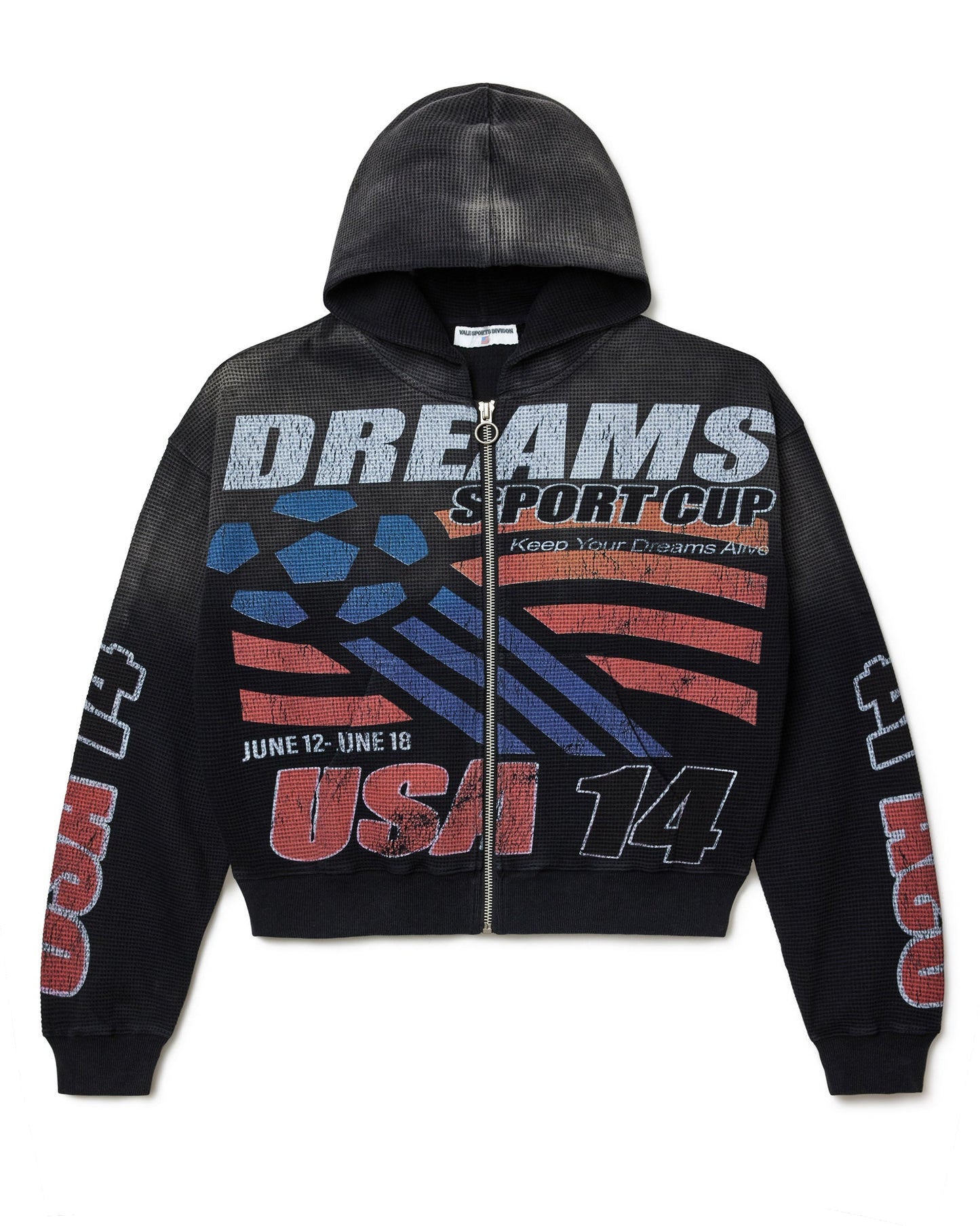 USA14 THERMAL ZIP UP HOODIE
