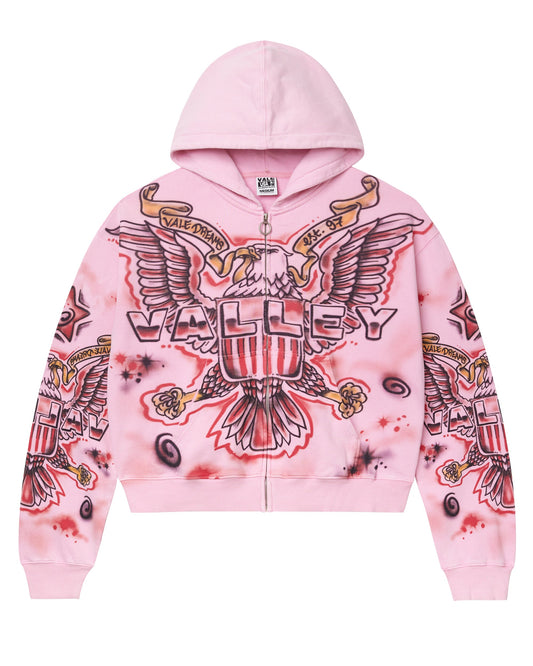 PINK FLAG ZIP UP
