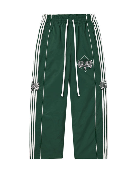 GREEN STRIPE TRACK PANTS