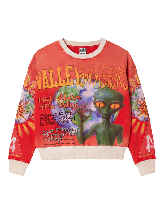 RED ALIEN CREWNECK