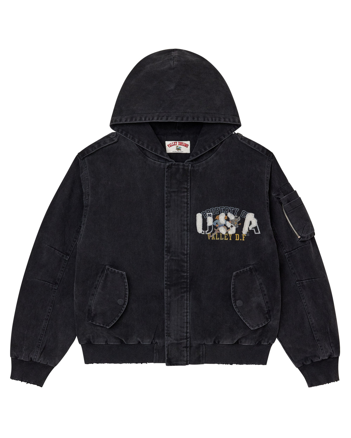 WRECKED HOODED BOMBER