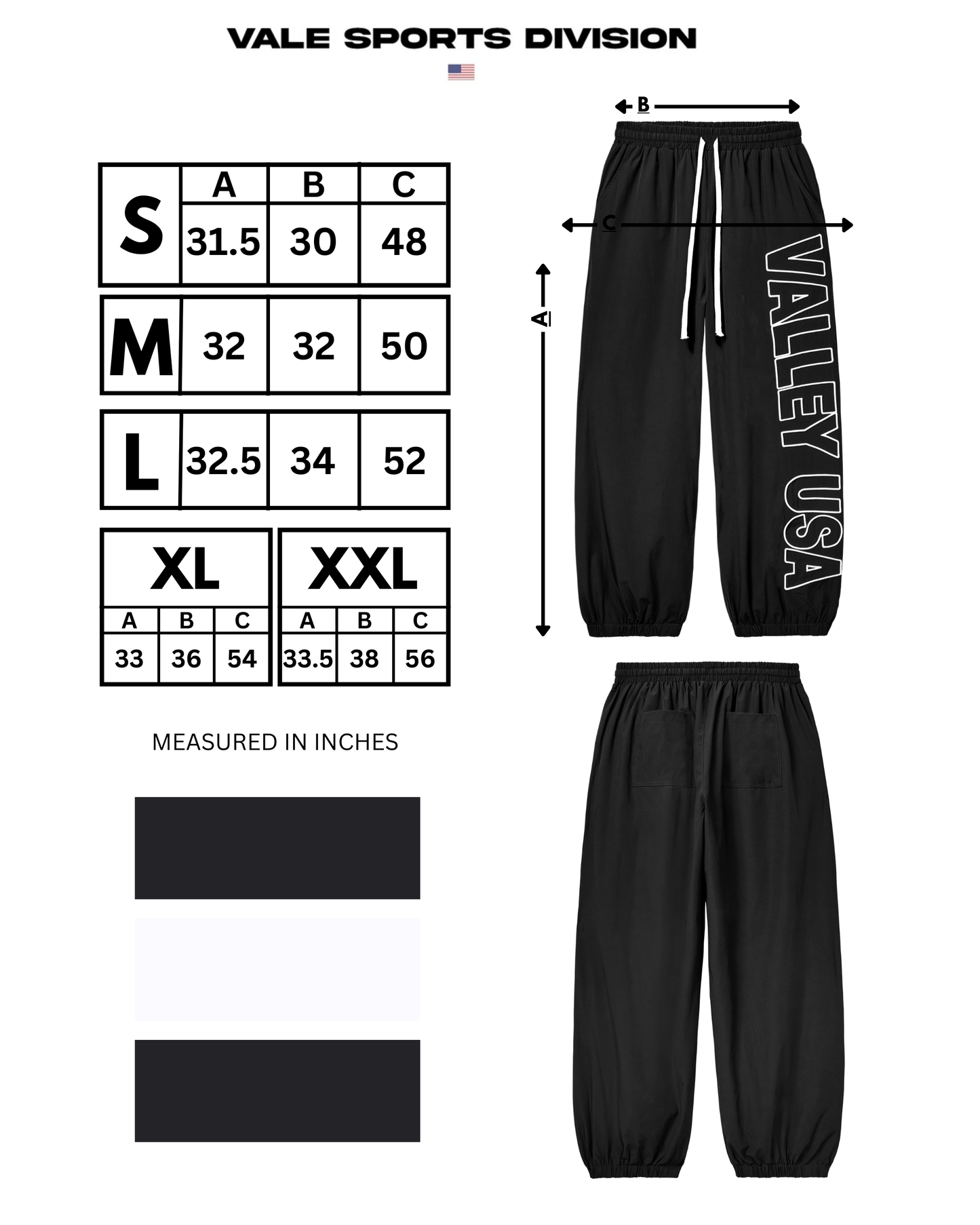 BLACK SWISH SWEATS