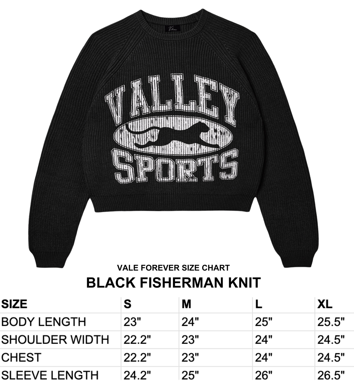 BLACK FISHERMAN KNIT