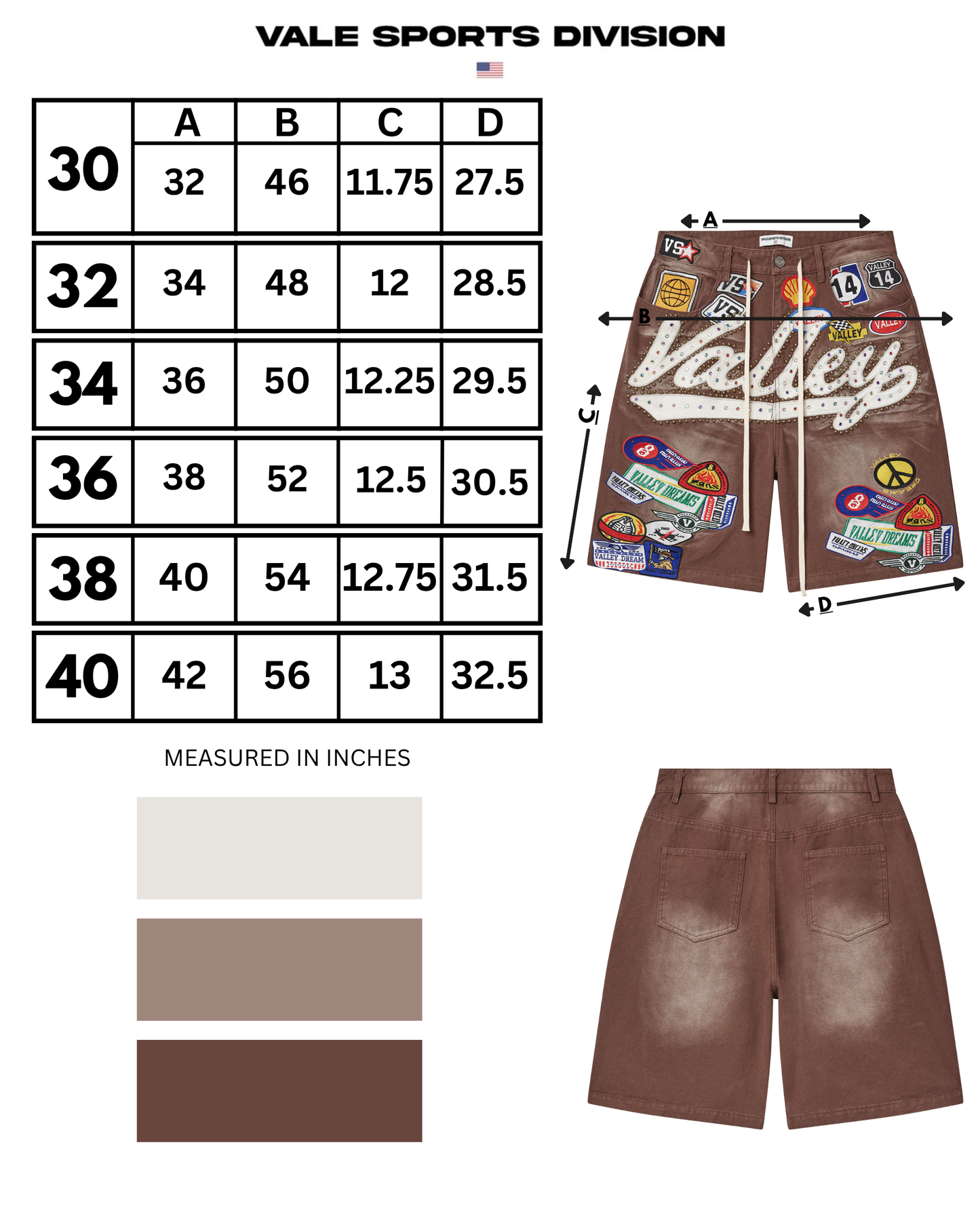 BROWN 1980S JORTS