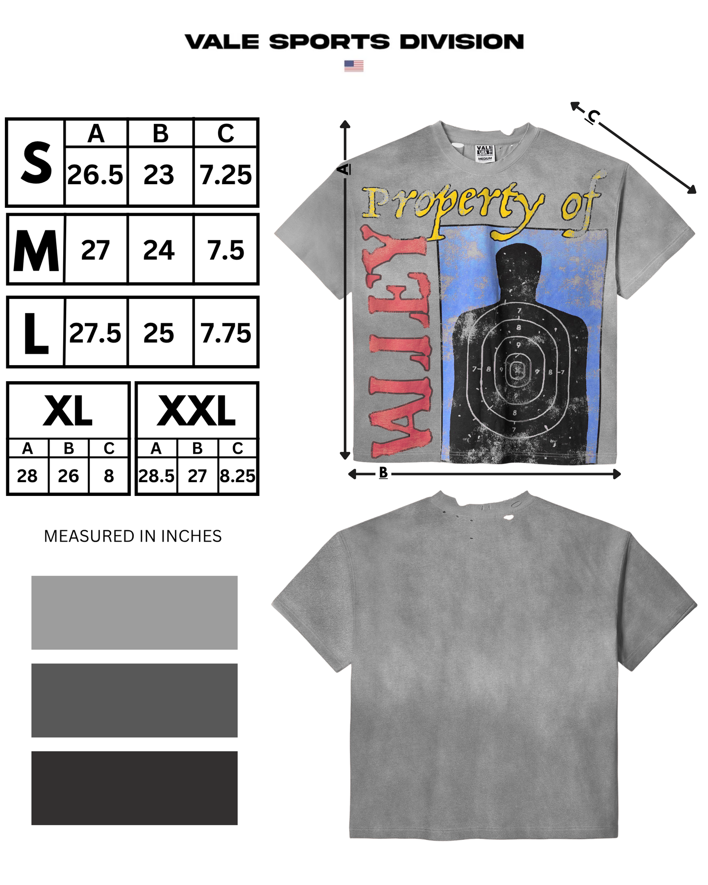 CHARCOAL TARGET PRACTICE TEE