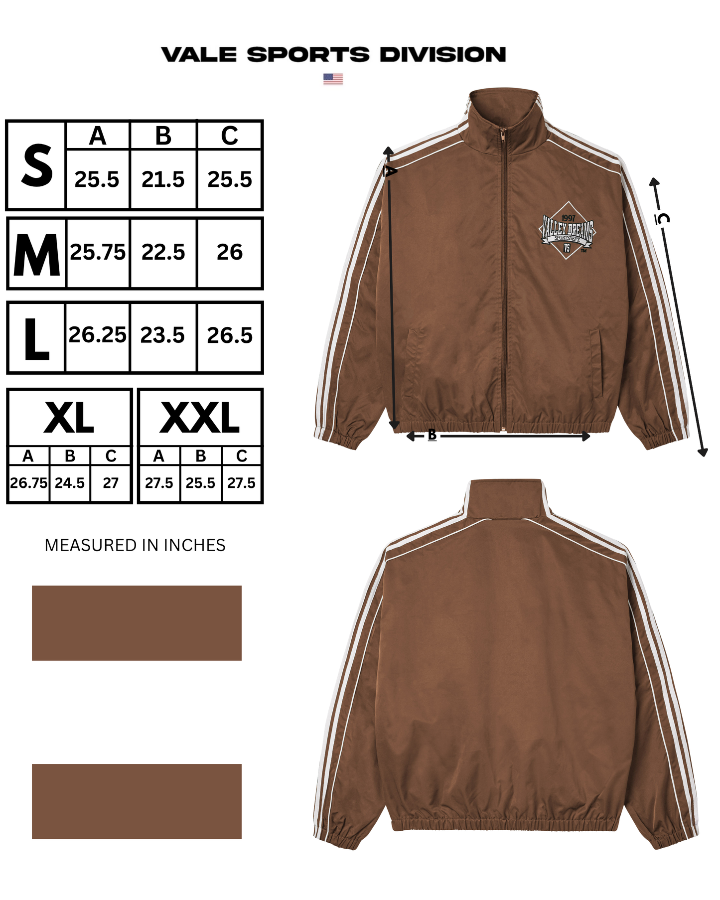 CHOCOLATE STRIPE TRACK JACKET