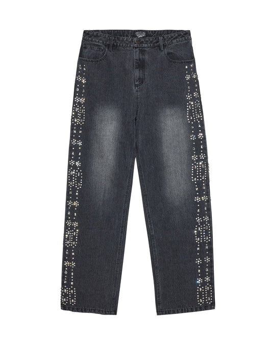 BLACK CRYSTAL DENIM