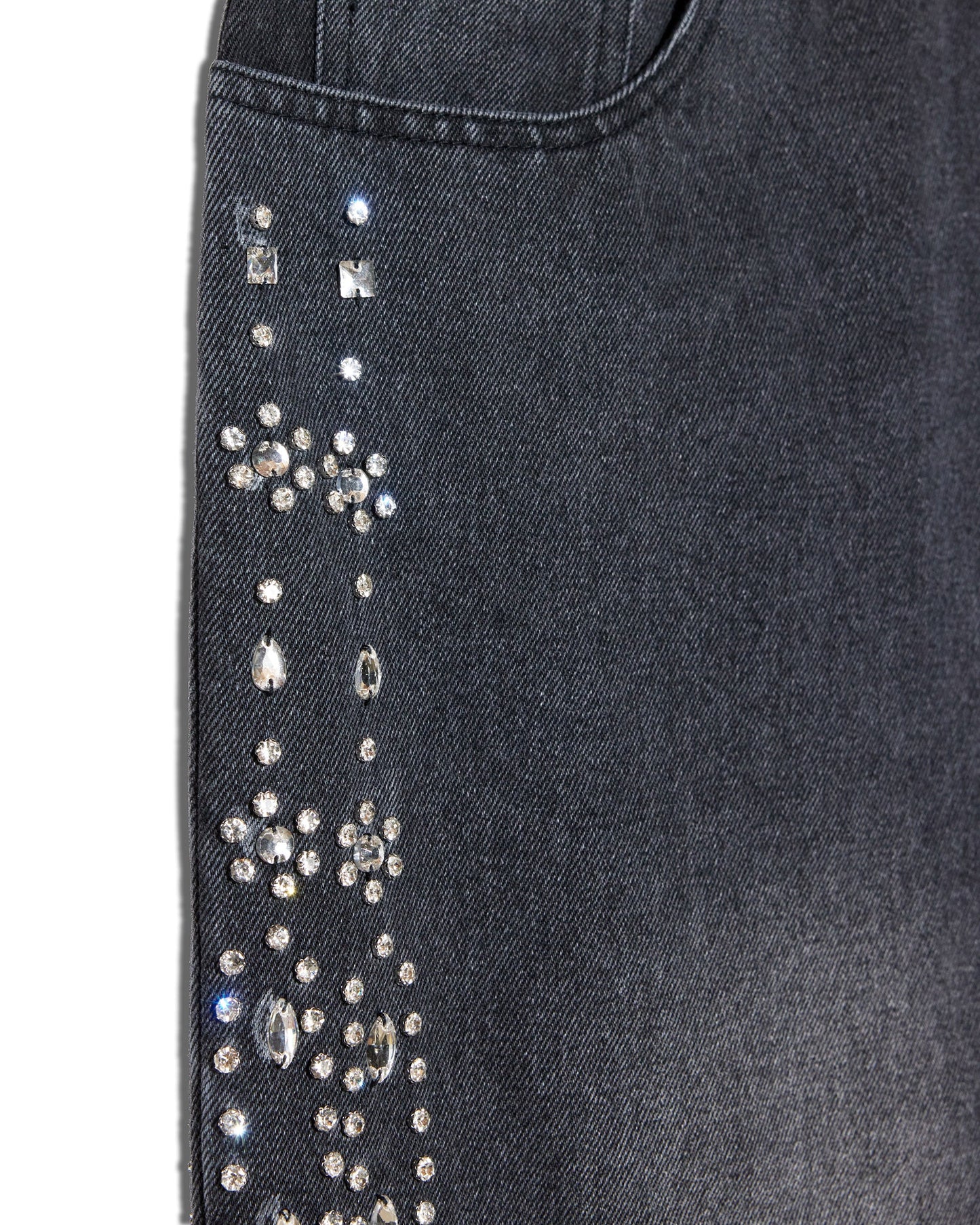 BLACK CRYSTAL DENIM