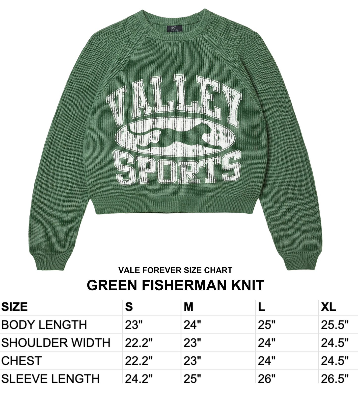GREEN FISHERMAN KNIT