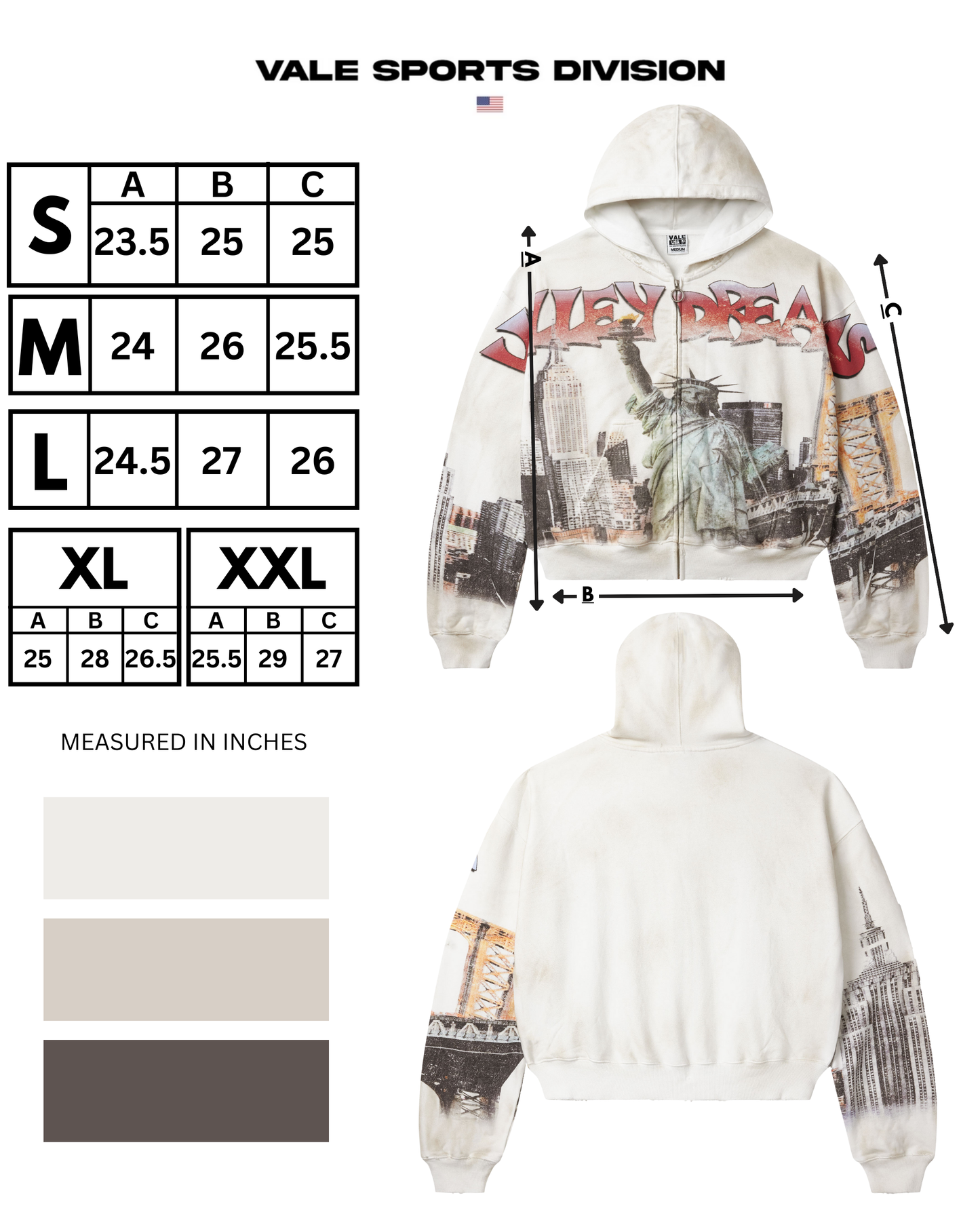 NYC ZIP UP [WHITE]