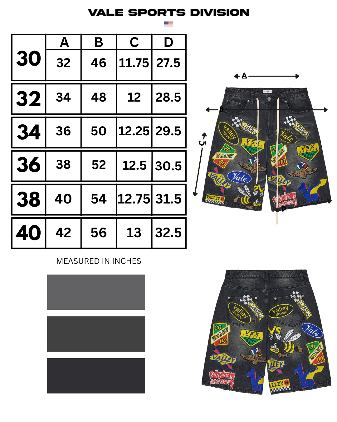 PASSPORT JORTS [BLACK]