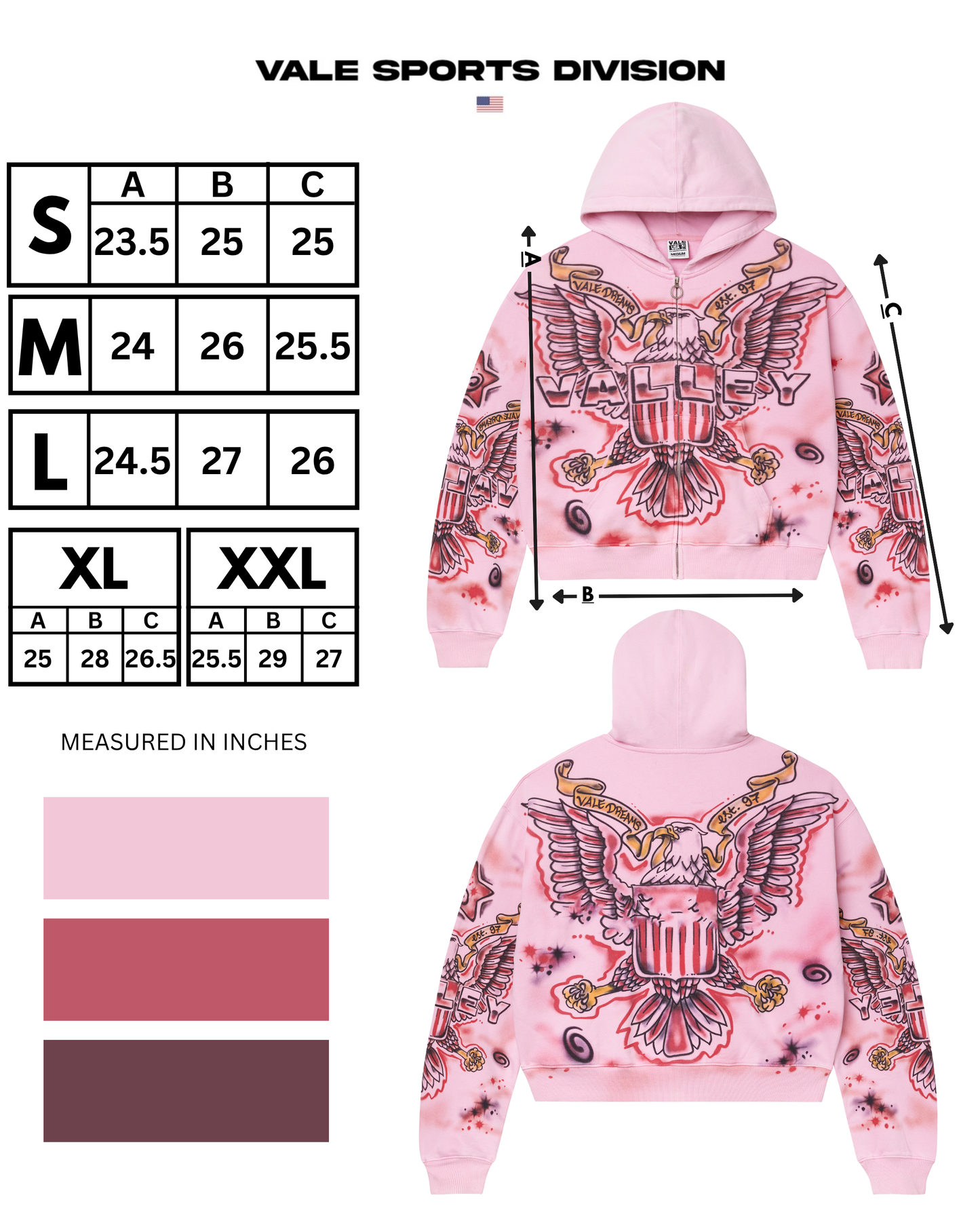 PINK FLAG ZIP UP