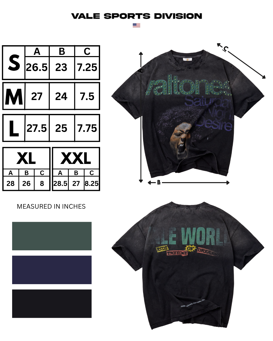 SATURDAY BLING TEE [BLACK]