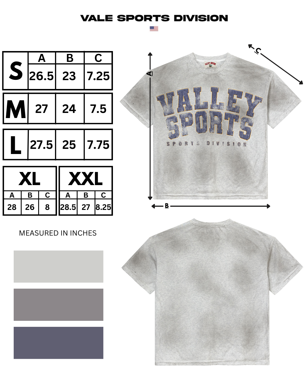 SPORTS DIVISION TEE [GYM GREY]