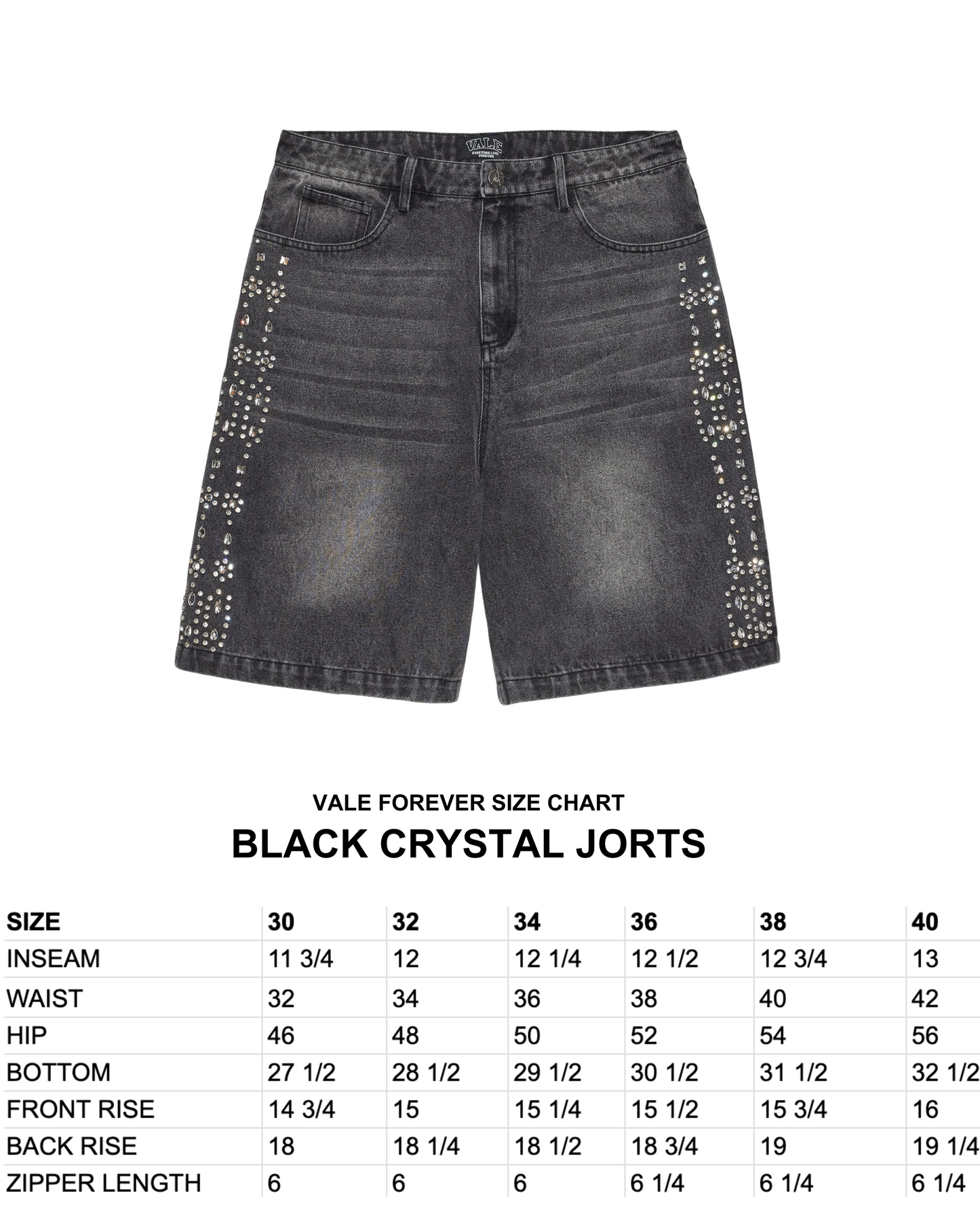 BLACK CRYSTAL JORTS