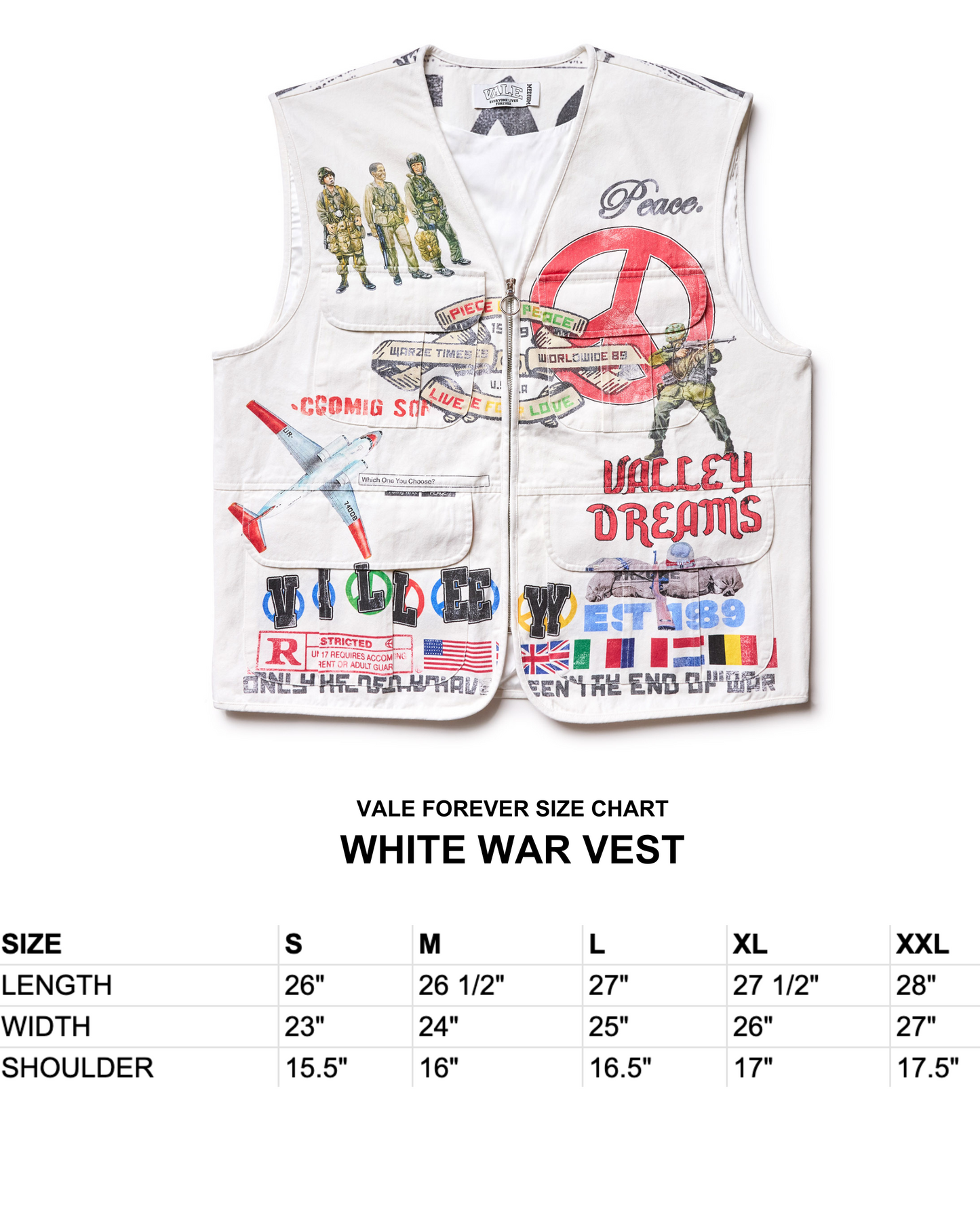 WHITE WAR VEST