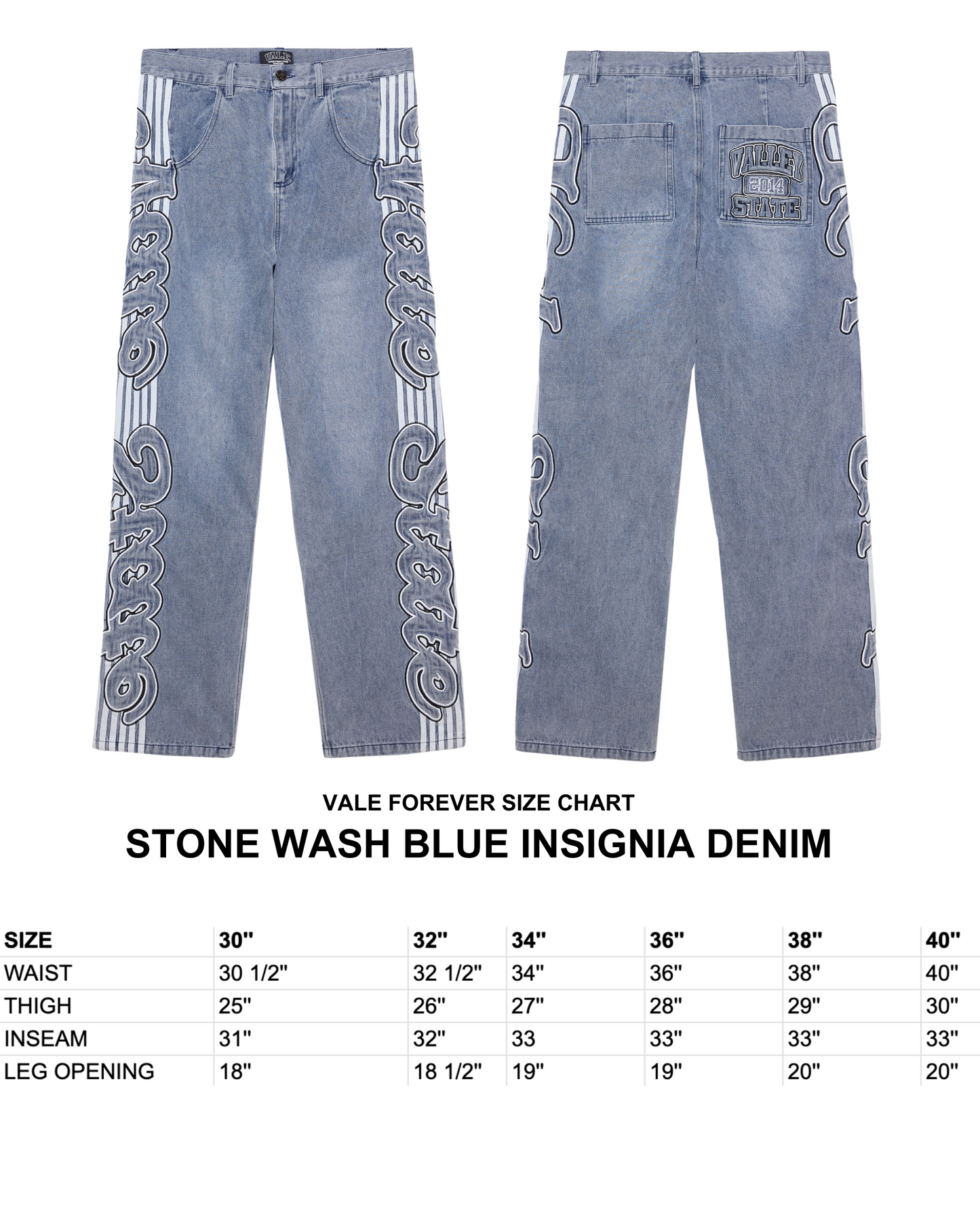 STONE WASH BLUE INSIGNIA DENIM