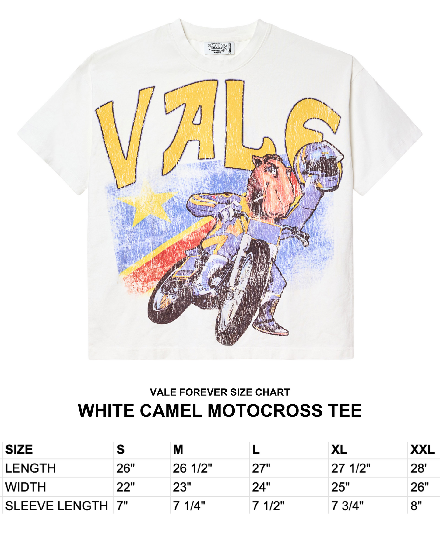 WHITE CAMEL MOTOCROSS TEE