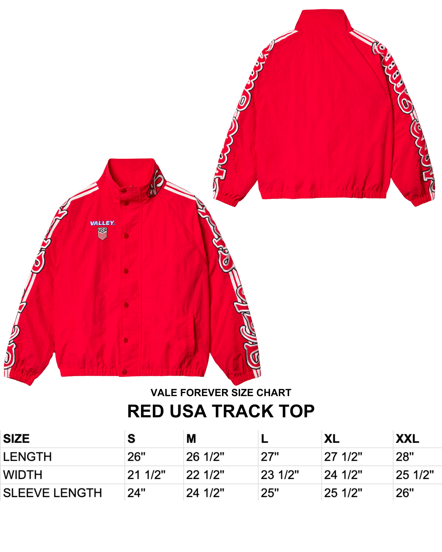 RED USA TRACK TOP