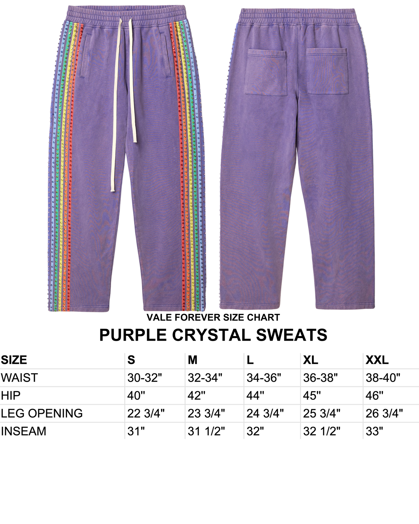 PURPLE CRYSTAL SWEATS