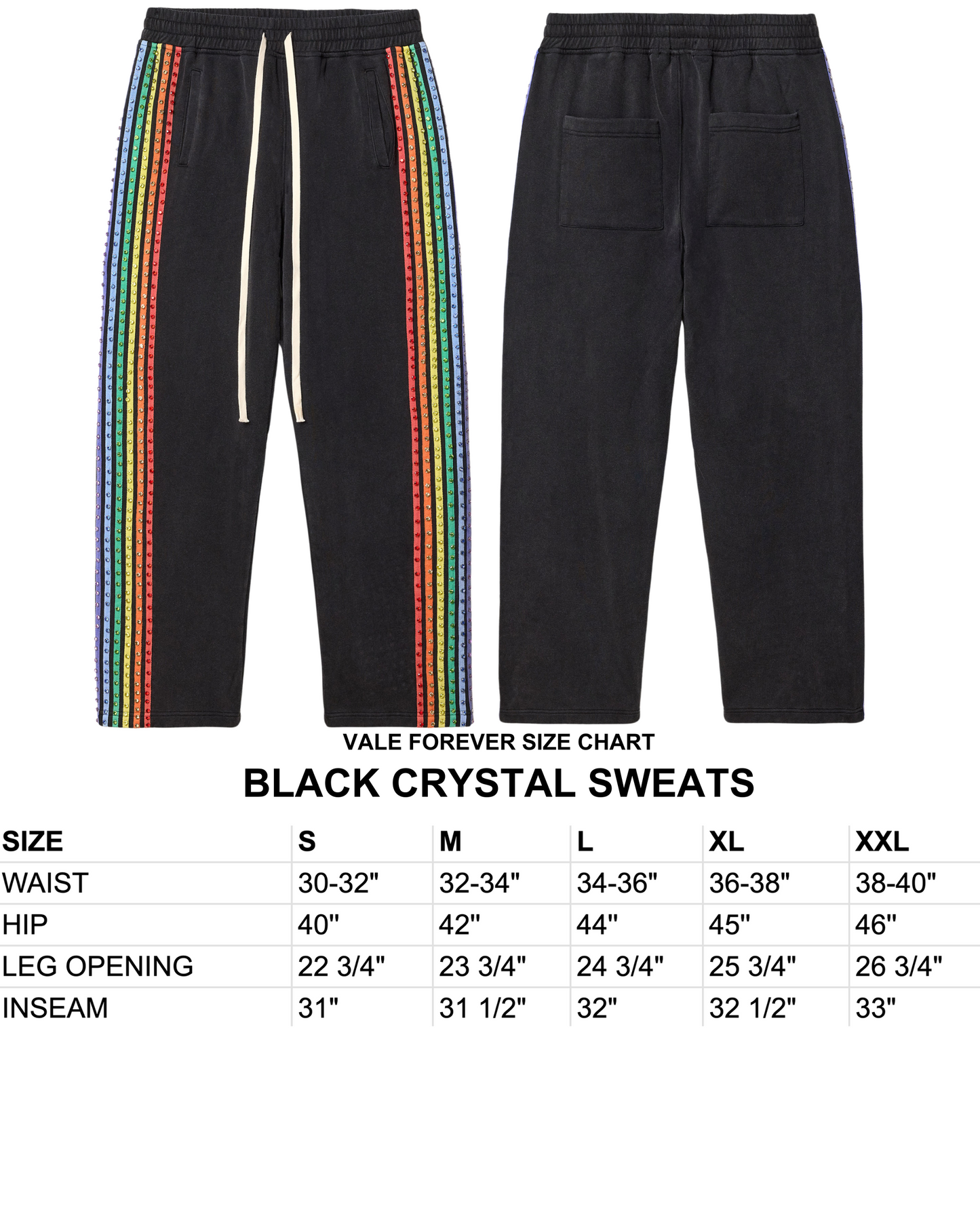 BLACK CRYSTAL SWEATS