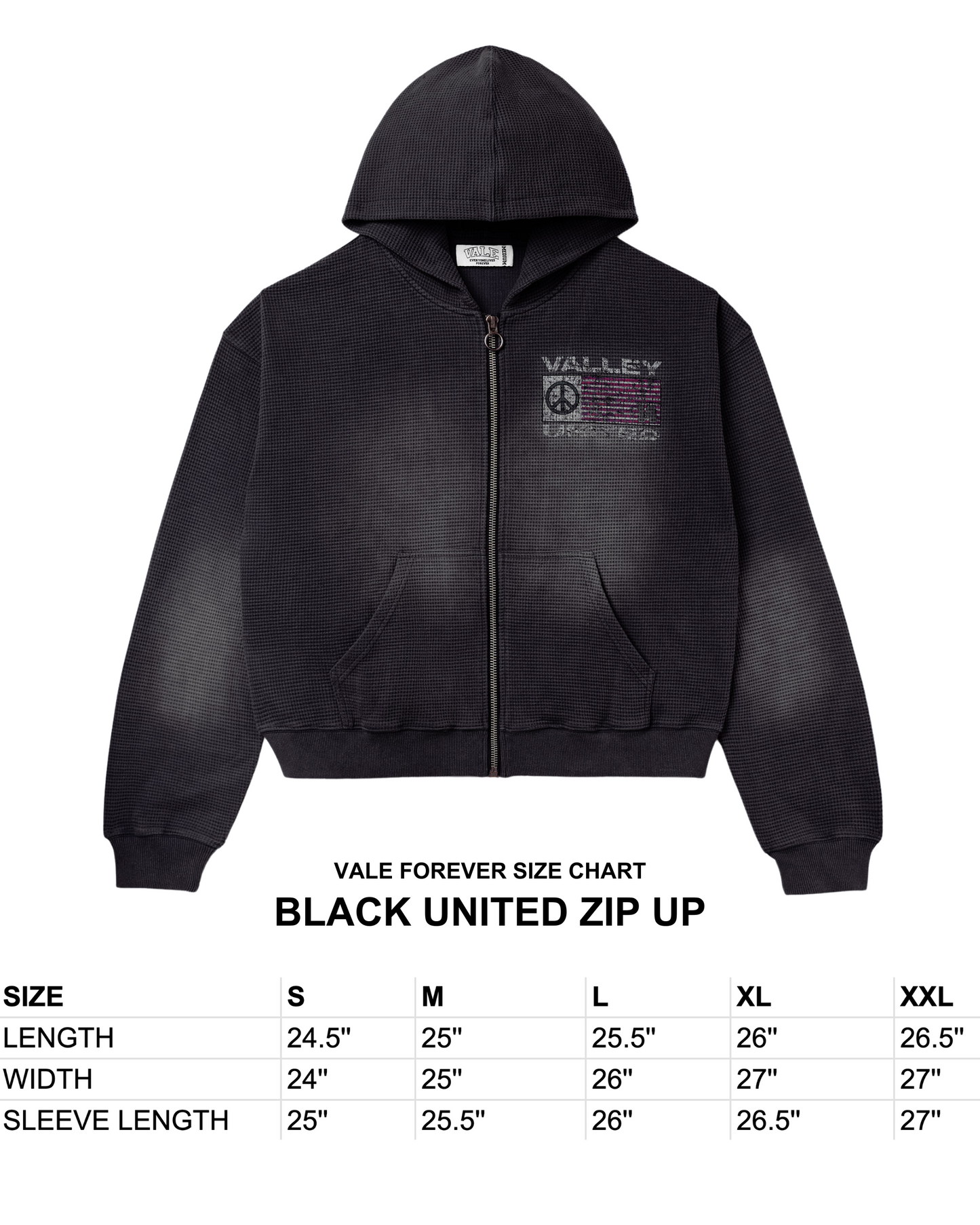 BLACK UNITED ZIP UP