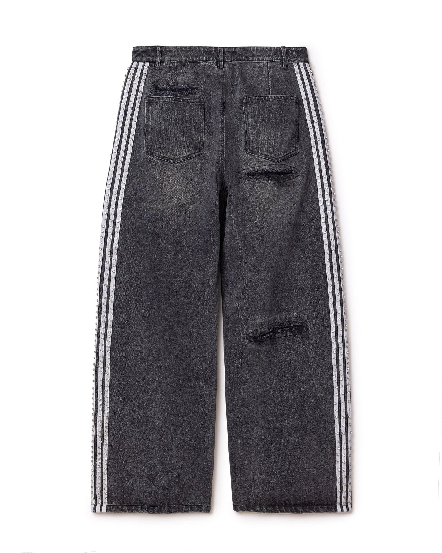 BLACK STRIPE DENIM