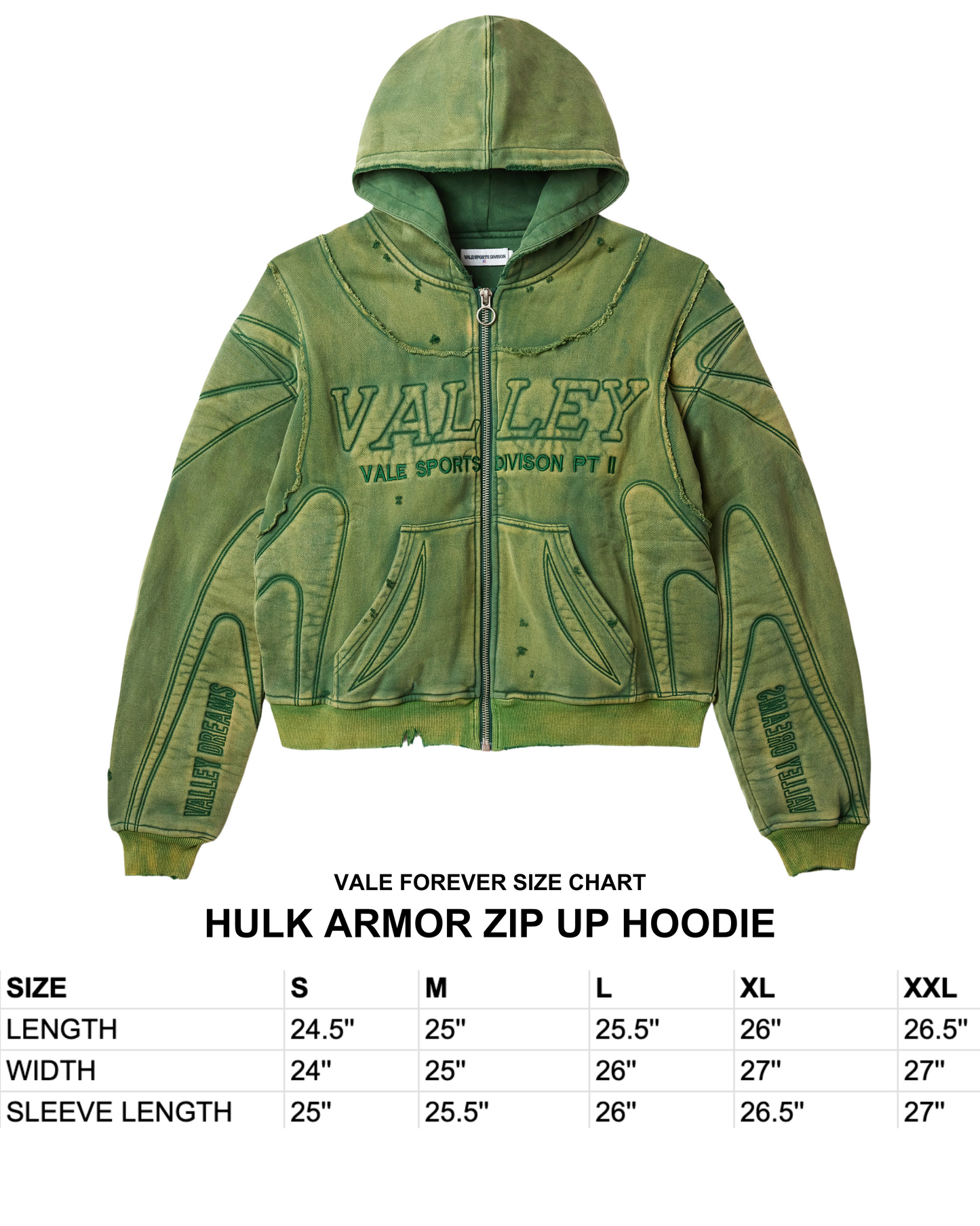 HULK ARMOR ZIP UP HOODIE