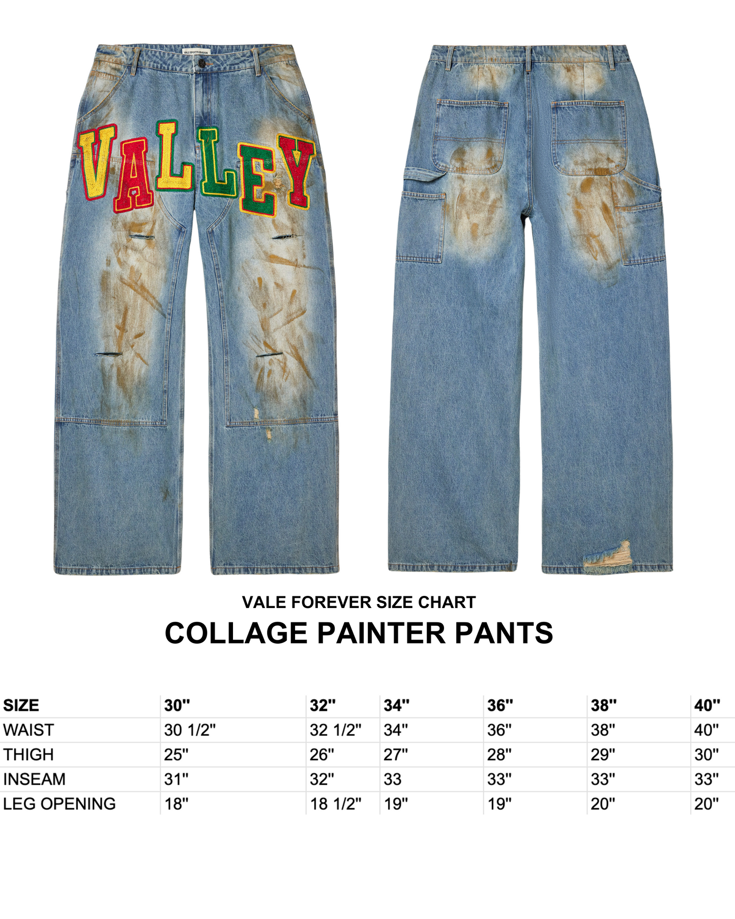 COLLAGE PAINTER PANTS