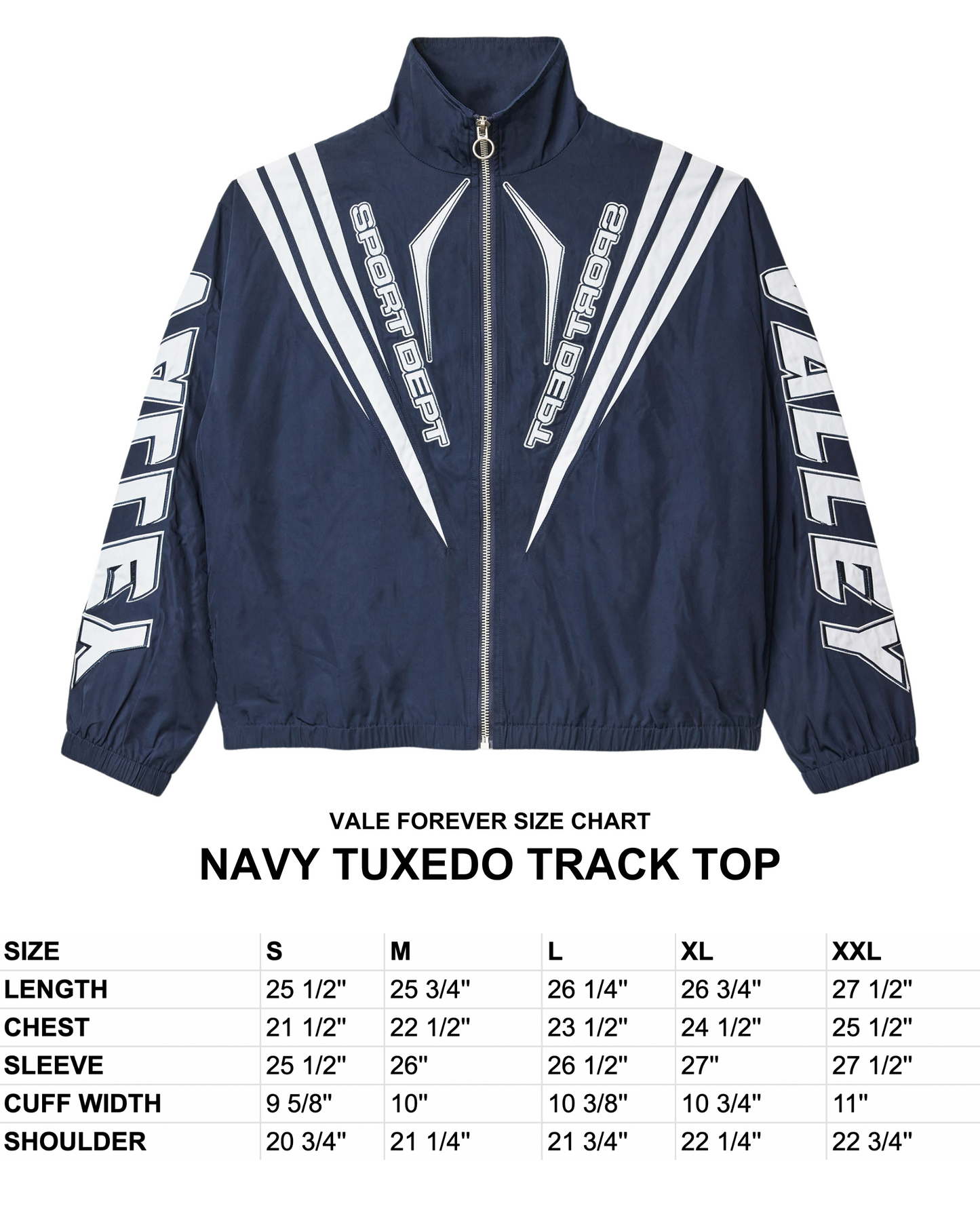 NAVY TUXEDO TRACK TOP
