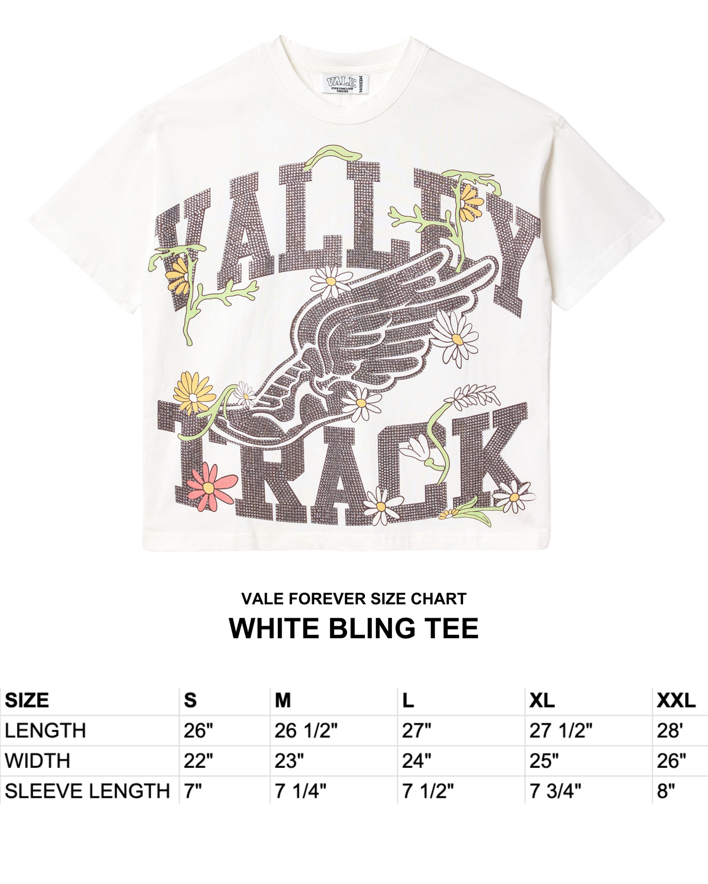 WHITE BLING TEE