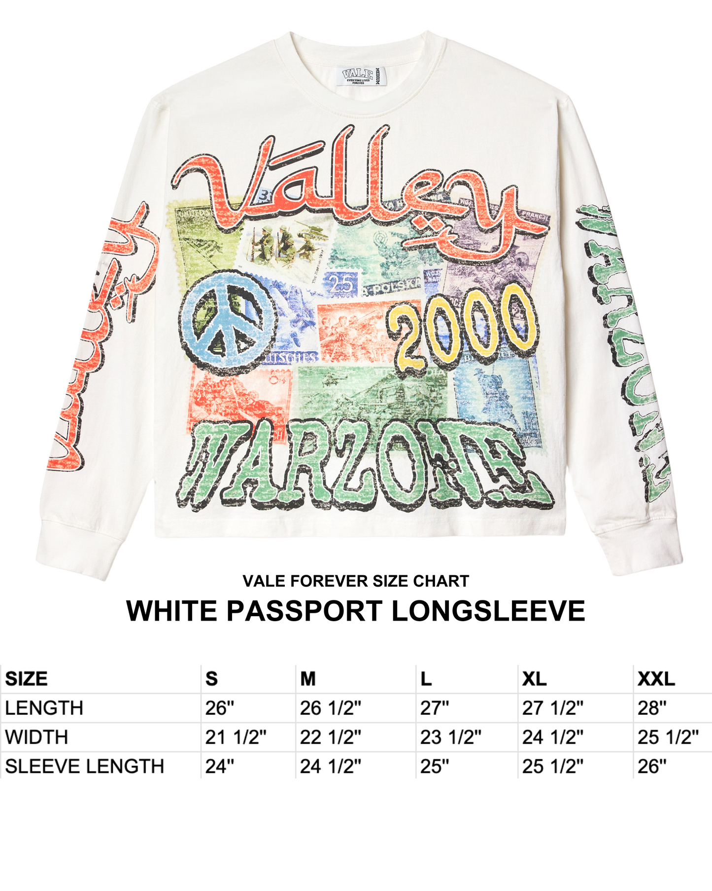 WHITE PASSPORT LONGSLEEVE