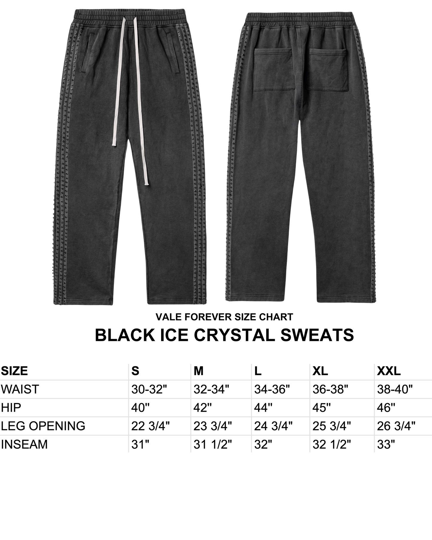 BLACK ICE CRYSTAL SWEATS