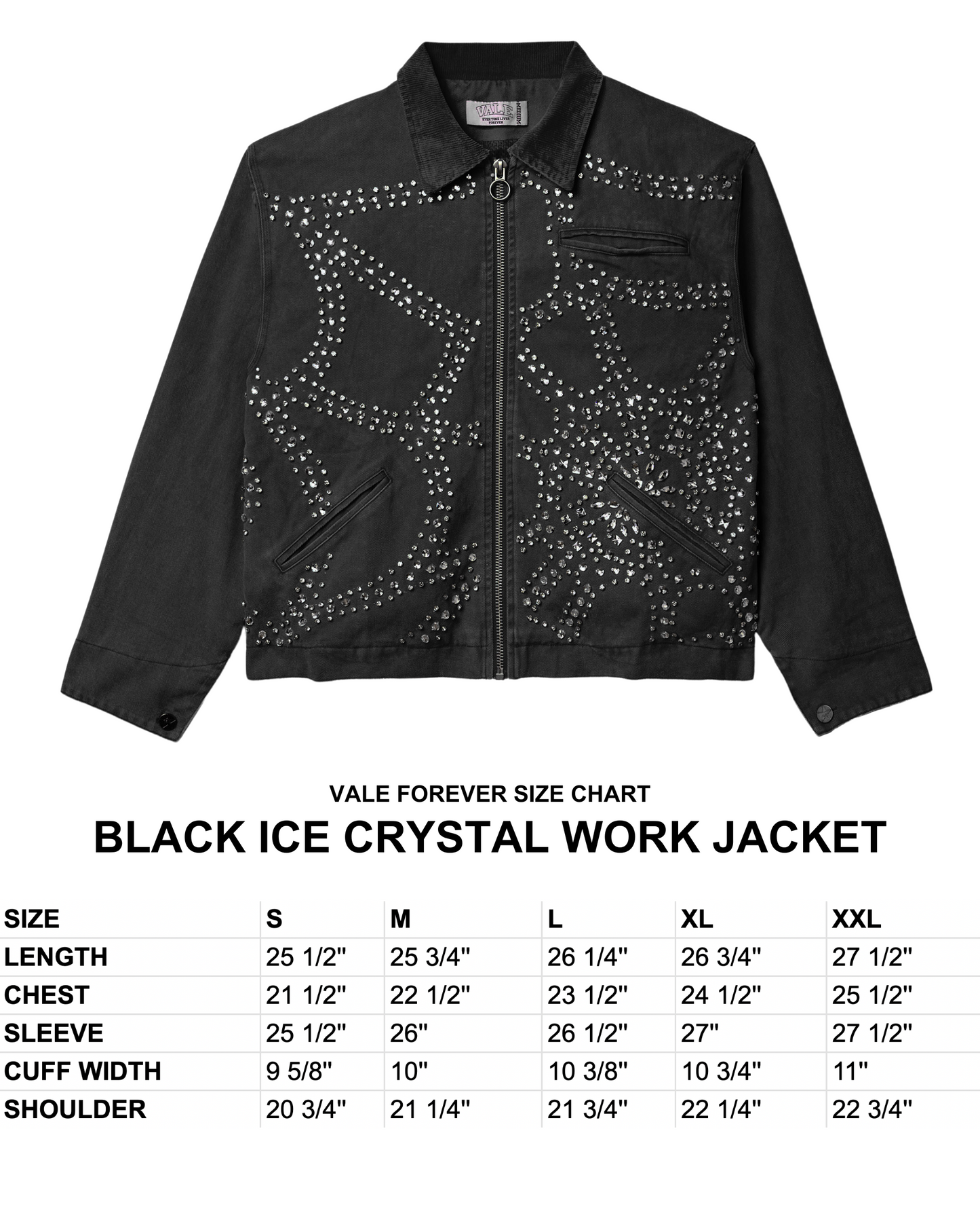 BLACK ICE CRYSTAL WORK JACKET