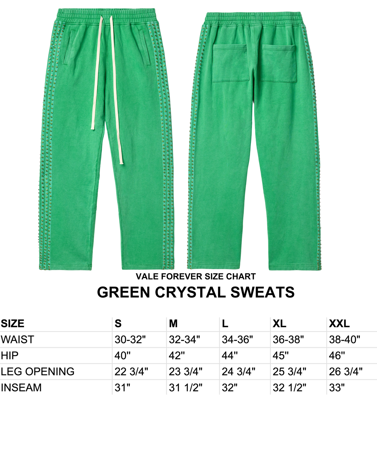 GREEN CRYSTAL SWEATS