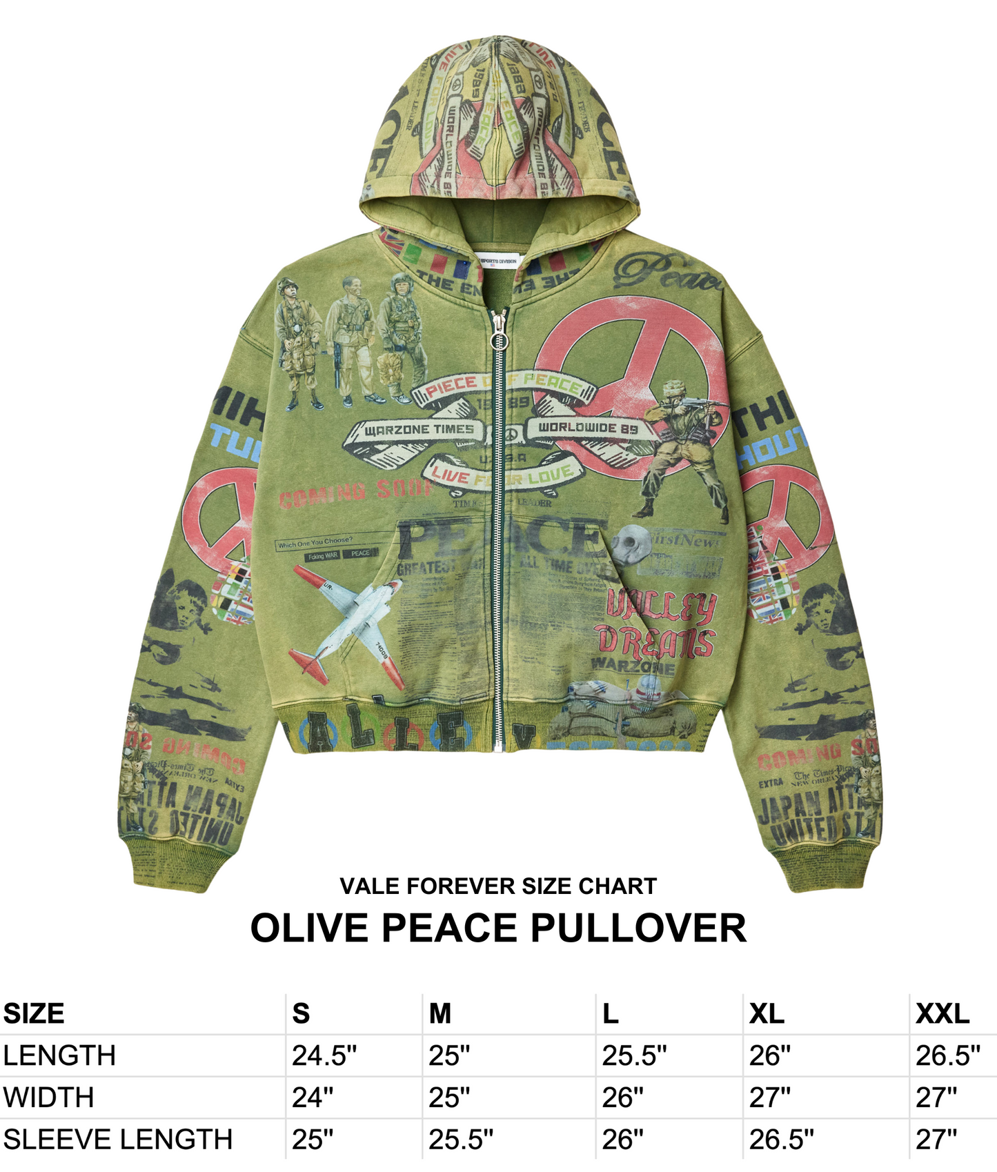 OLIVE PEACE HOODIE