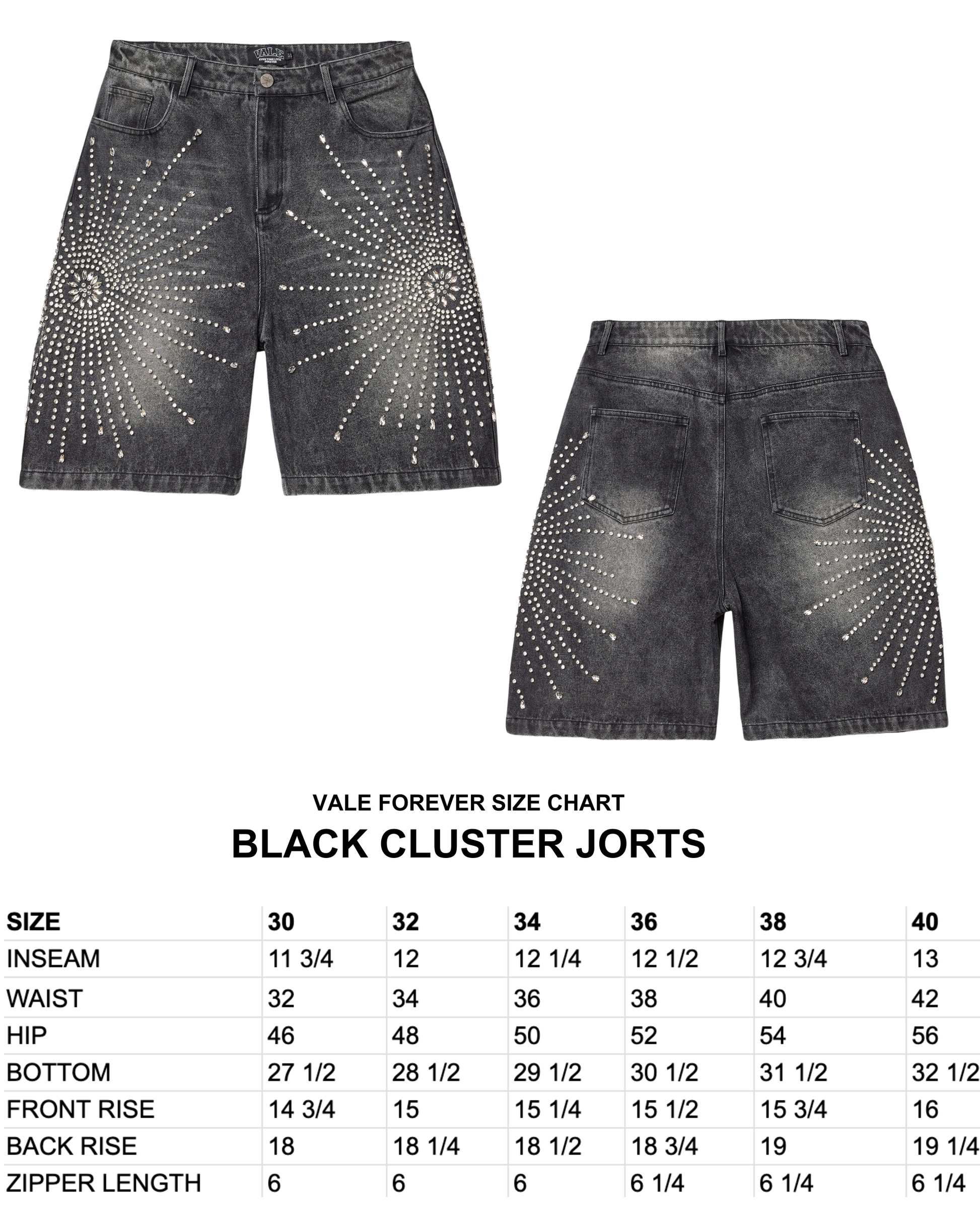 BLACK CLUSTER JORTS