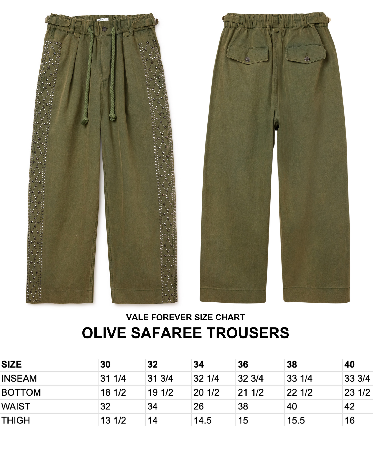 OLIVE SAFAREE TROUSERS