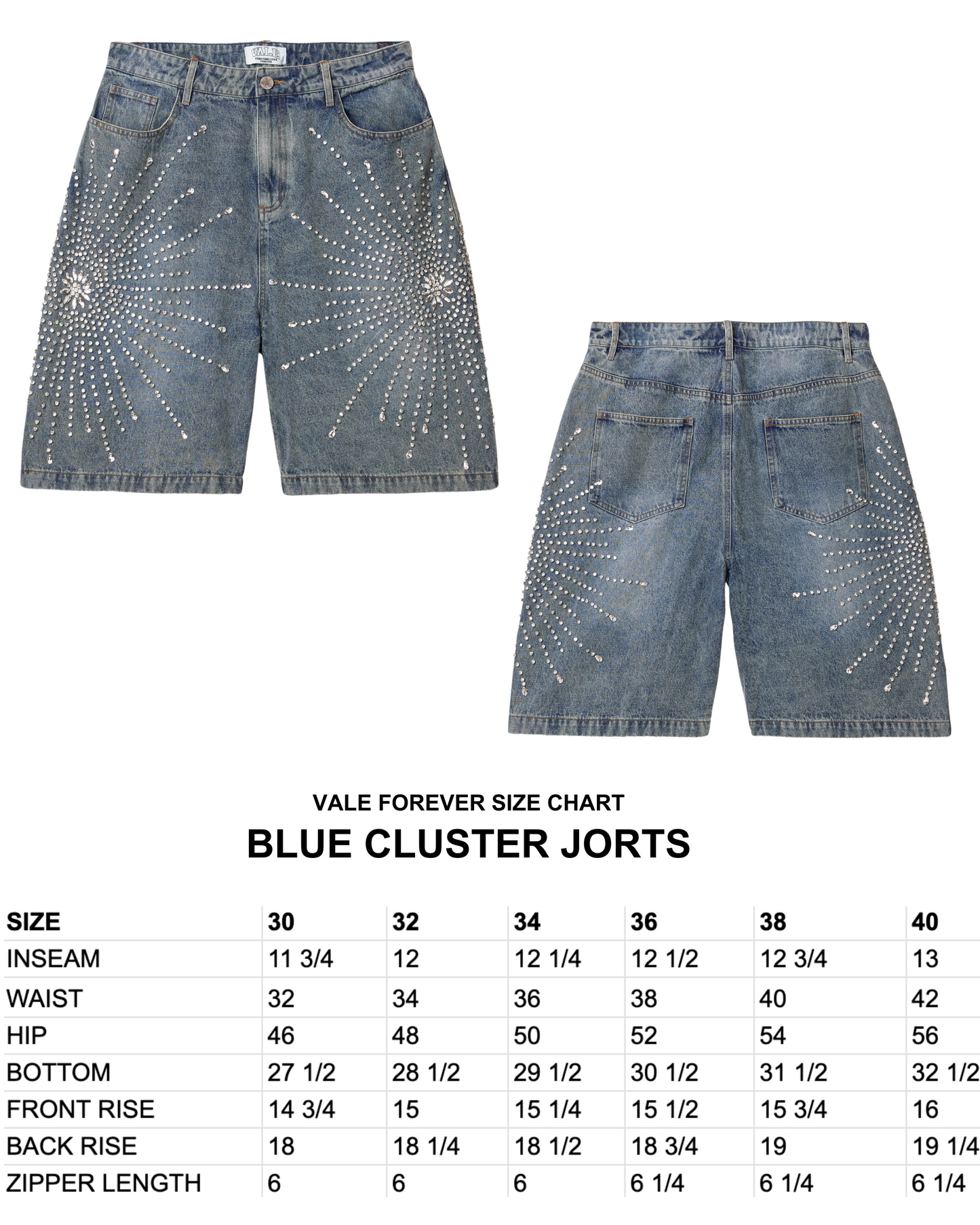 BLUE CLUSTER JORTS