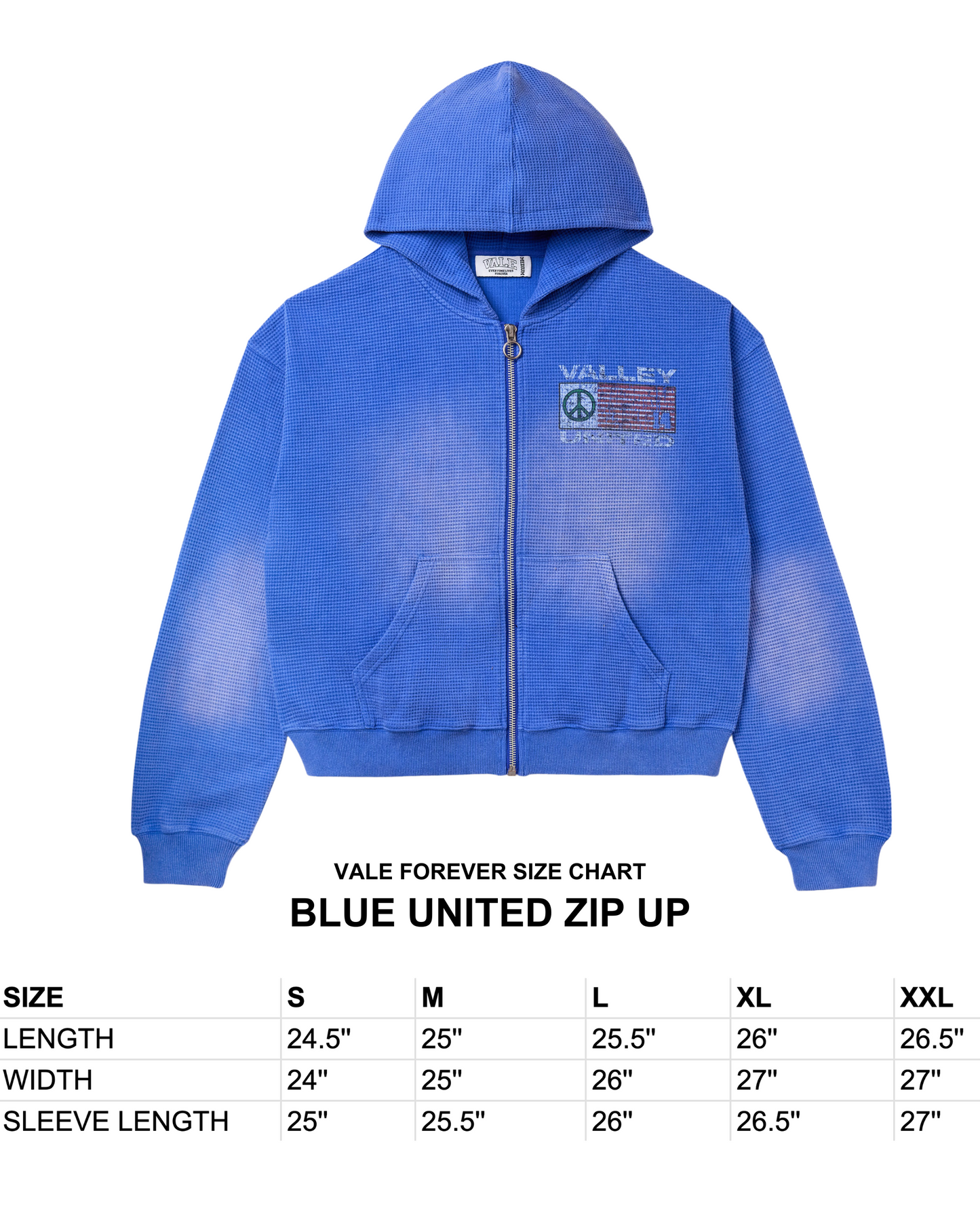 BLUE UNITED ZIP UP
