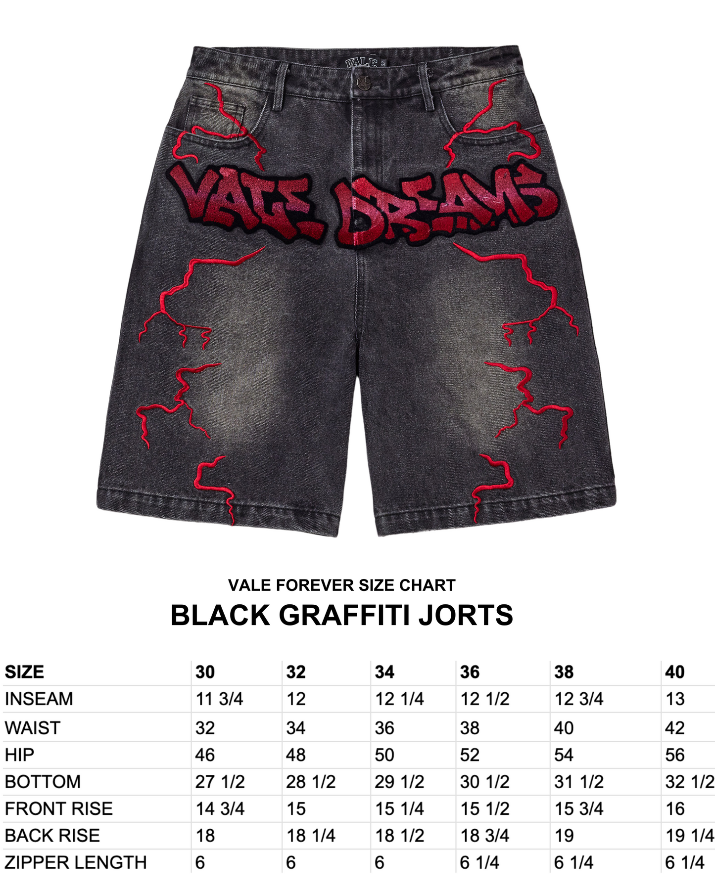 BLACK GRAFFITI JORTS