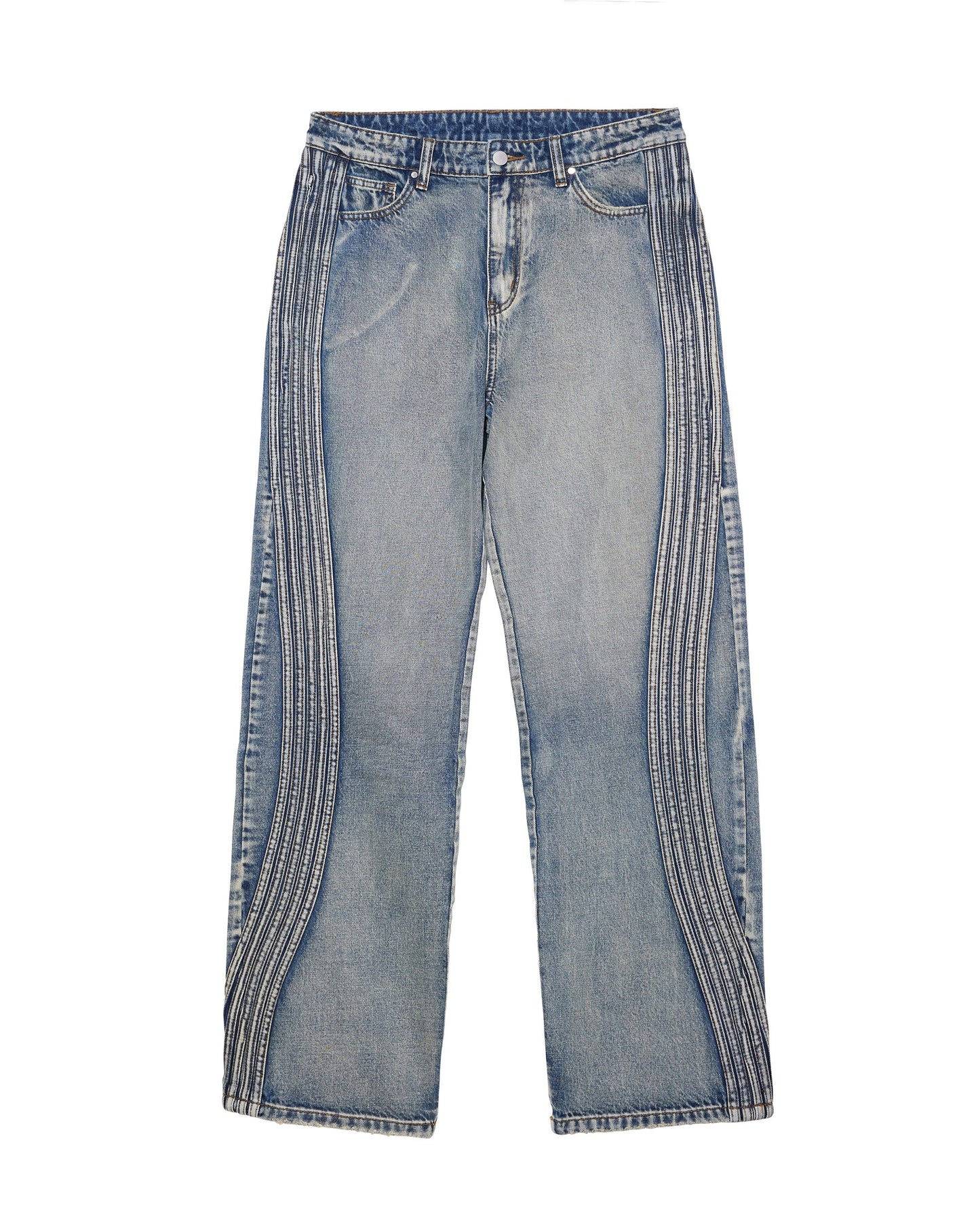 STONE WASH TRACK DENIM