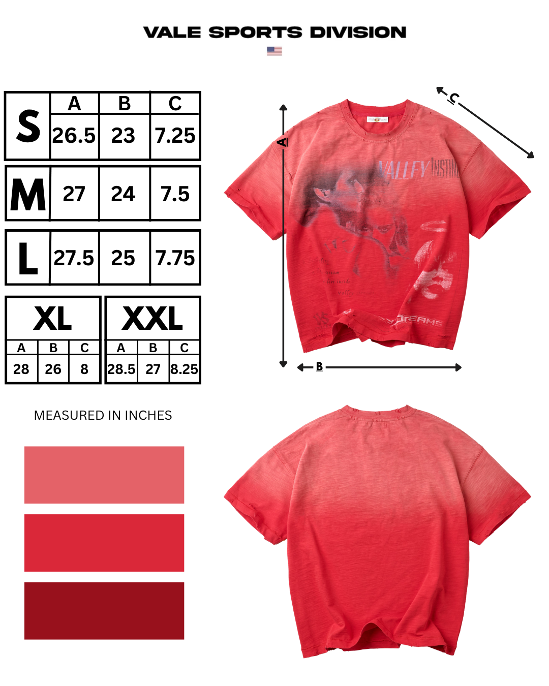VALLEY INSTINCT TEE [RED]