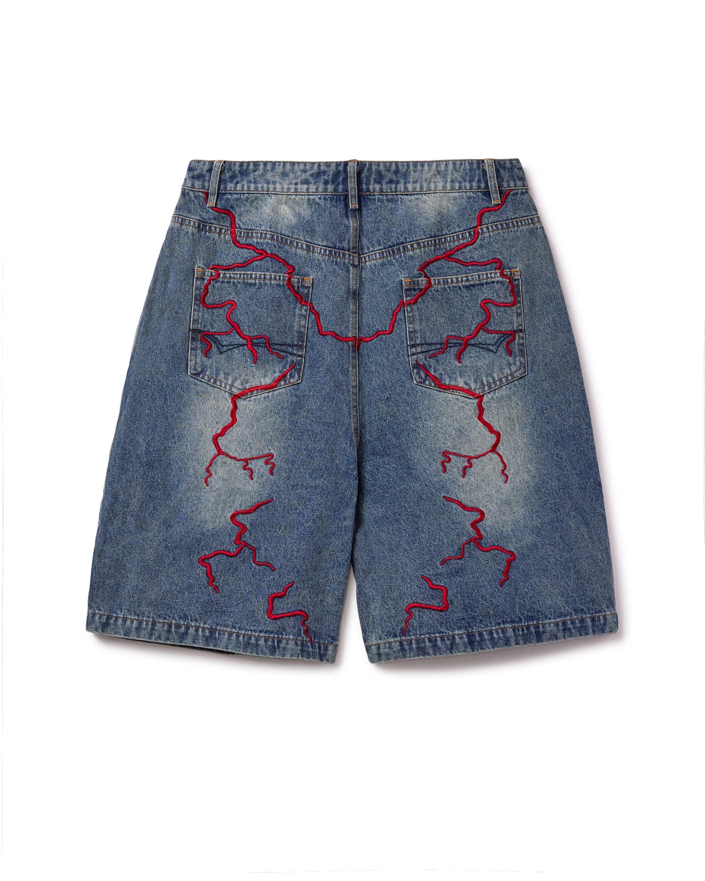 BLUE GRAFFITI JORTS